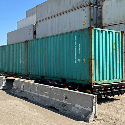 several shipping containers