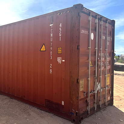 part of one 40 foot high cube shipping container